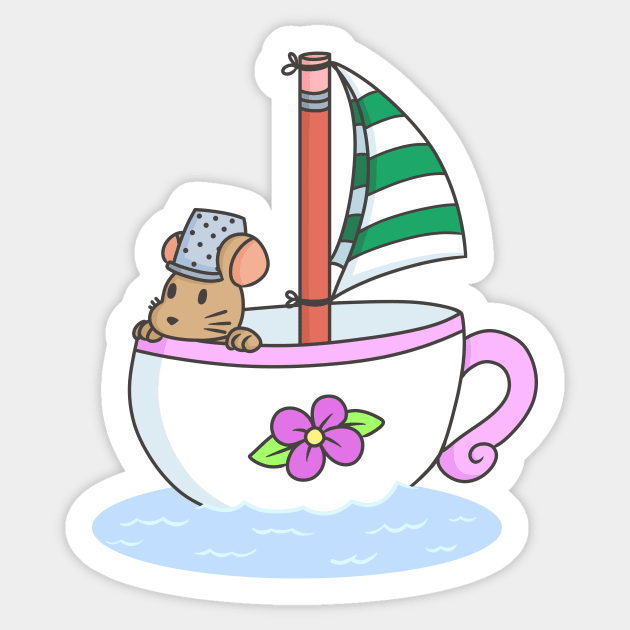 Mouse sailing Sticker by KammyBale